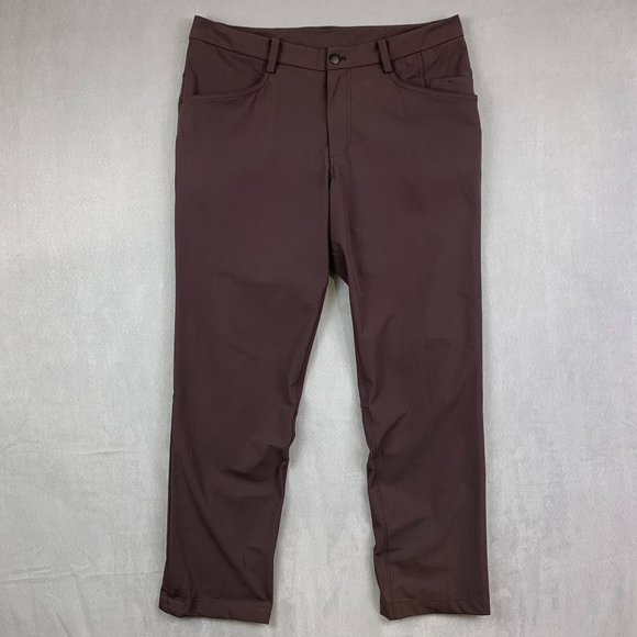 lululemon athletica Other - Lululemon Mens Pants 34x30 Brown ABC Relaxed-Fit 5 Pocket Warpstreme Tapered